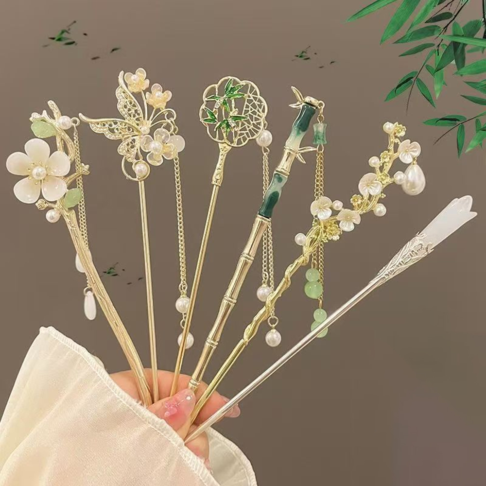 Hanbok Hair Pin - 1/6 pièces élégant Style chinois gland