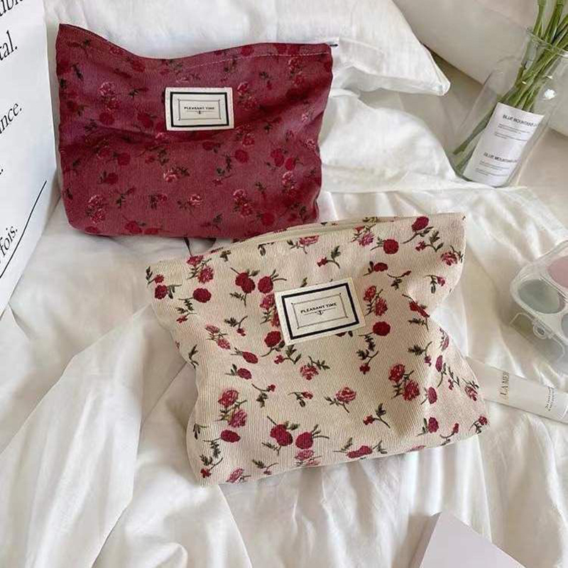 Sac à cosmétiques en velours c - Korean Skincare Routine avis et prix