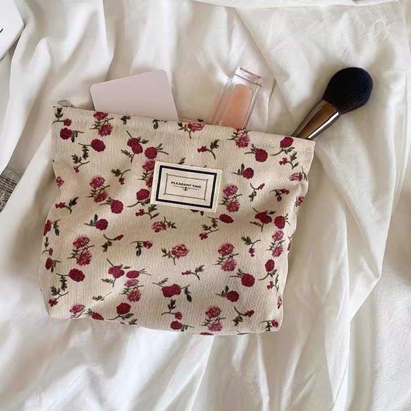 Sac à cosmétiques en velours c - Korean Skincare Routine avis et prix